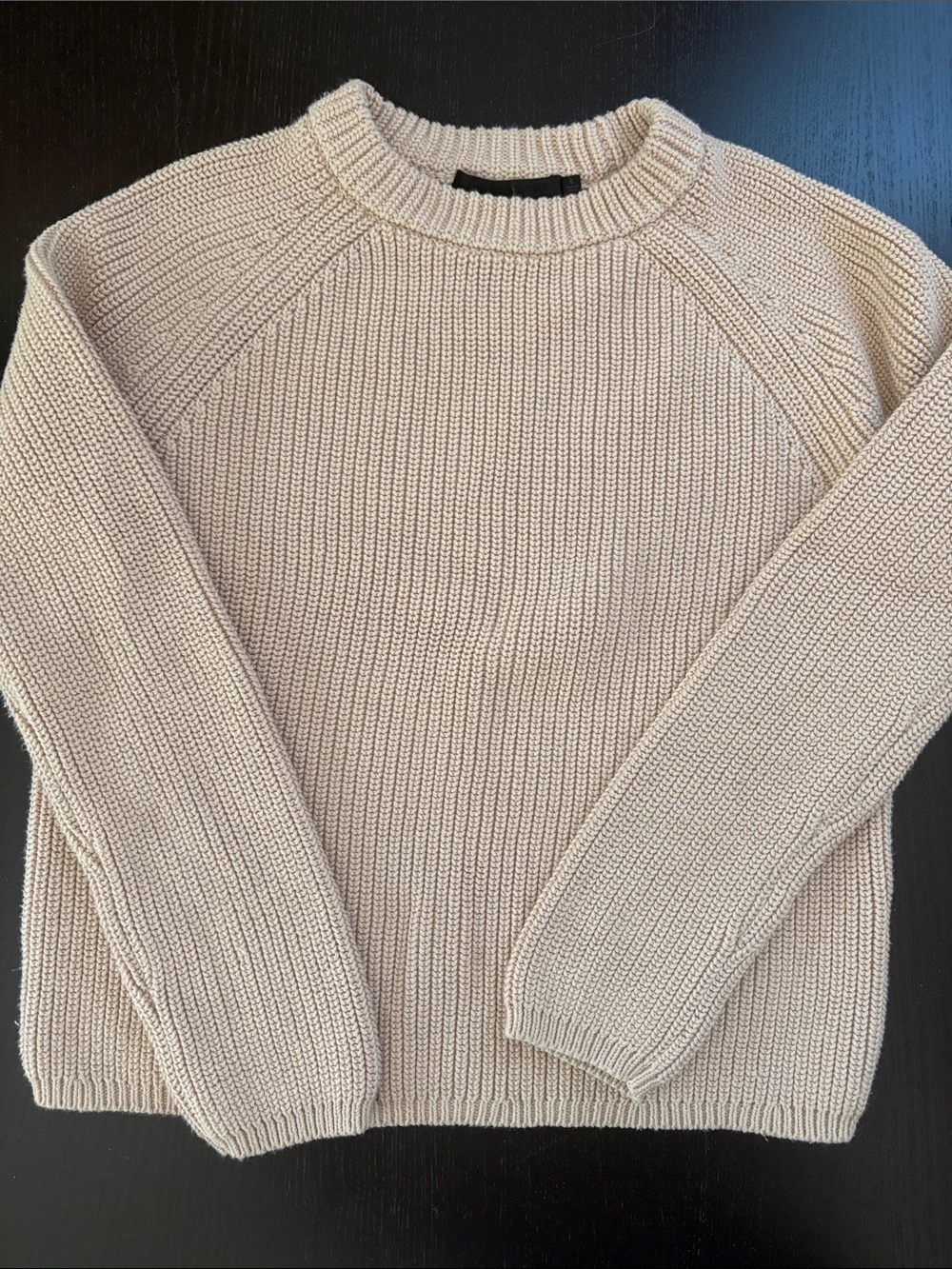 Jenni Kayne Beige Knit Crewneck Sweater